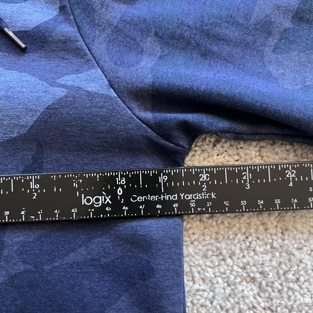 Polo Ralph Lauren Double Knit Camo Hoodie Mens Small Blue Full Zip Performance - Picture 10 of 14